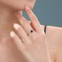 Sterling Silver Black Onyx Oval Ring In Sterling Silver, thumbnail 6 of 12