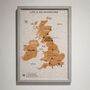 UK Pin Map Travel Gift Cork Board, thumbnail 1 of 7