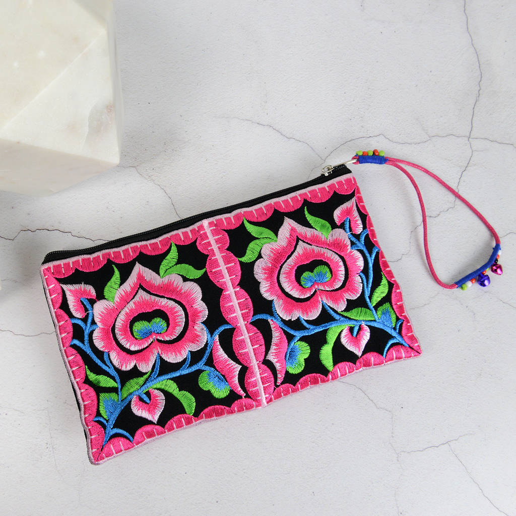 Floral Embroidered Purse By Home & Glory | notonthehighstreet.com