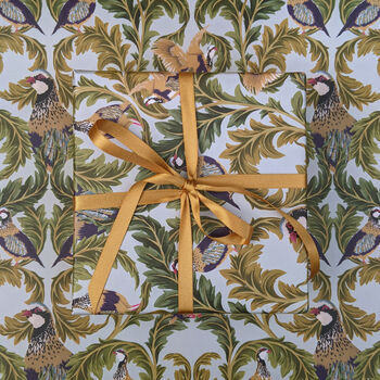 Christmas Partridge Wrapping Paper By Tuppence Collective ...