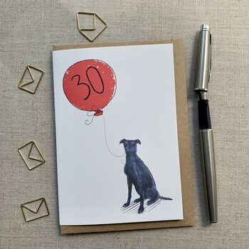 Personalised Lurcher Birthday Card, 2 of 4