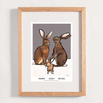 Personalised Family Of Hares, 4 of 4
