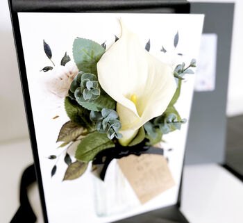 Personalised Calla Lily Scented Sympathy Card, 4 of 4