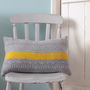 Bold Stripe And Fair Isle Rectangle Cushion, thumbnail 1 of 2