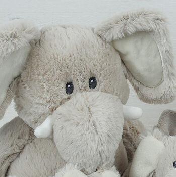 Personalised Snuggly Plush Baby Elephant Soft Toy, 5 of 6