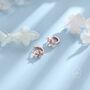 Sterling Silver Cz Leaf Huggie Hoop Earrings, thumbnail 10 of 11