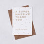 Gold Foil Thank You 'You're The Best' Card, thumbnail 1 of 2