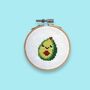 Avocado Mini Cross Stitch Kit, thumbnail 1 of 8