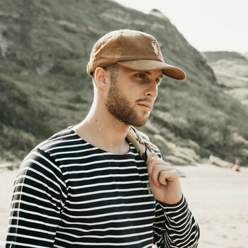 Tan Embroidered 'Seahorse' Corduroy Cap, 5 of 7