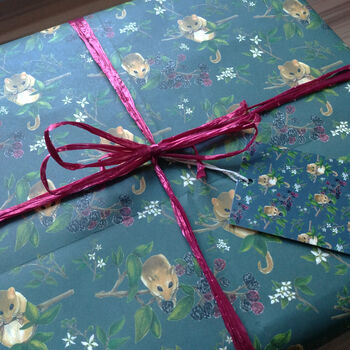 Hazel Dormouse Wrapping Paper And Gift Tag Set, 4 of 5