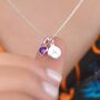 Personalised Initial And Heart Birthstone Necklace, thumbnail 1 of 10