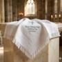 Personalised White Heart Christening Shawl, thumbnail 1 of 7