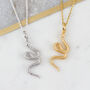 Gold Plated Or Silver Chinese Year Of Snake Necklace, thumbnail 1 of 4