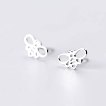 Mother’s Queen Bee Sterling Silver Stud Earrings, 3 of 6