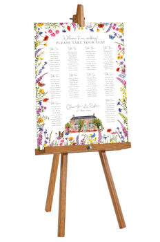 Wildflower Table Plan Board A2 Or A1, 6 of 6