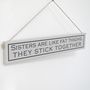 'Best Sister' Hand Painted Wooden Sign, thumbnail 1 of 5