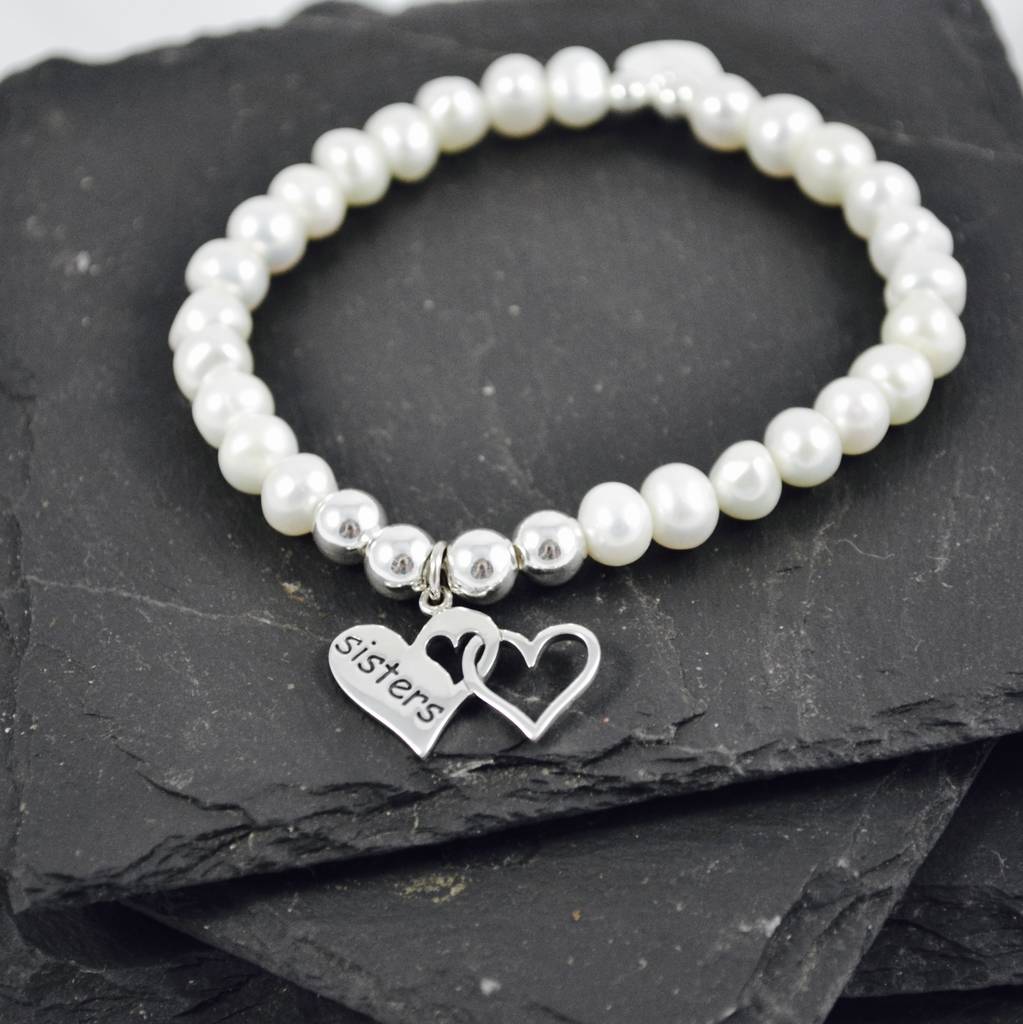Double Heart Sisters Bracelet By Ps With Love Notonthehighstreet Double Heart Sisters Bracelet