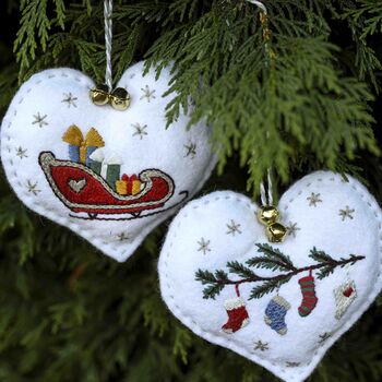 Christmas Decorations Set Craft Embroidery Stitch Kit, 2 of 7