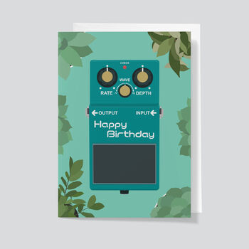 Guitar Pedal Birthday Card | Guitarist Music Card, 3 of 5