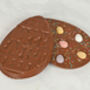 Chunky Flat Milk Chocolate Easter Egg Topped With Mini Eggs, thumbnail 3 of 3