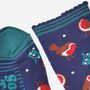 Women's Bamboo Socks Navy Blue Christmas Robins, thumbnail 4 of 5