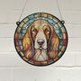 Bassett Hound Stained Glass Effect Suncatcher, thumbnail 1 of 6