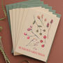 Set Of Six Winter Berries Christmas Cards, thumbnail 7 of 8