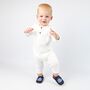 Dotty Fish Splashy The Whale Soft Leather Baby Shoes With Barefoot Soles, thumbnail 3 of 8