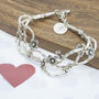 A Personalised Fine Silver 'Forget Me Knot' Bracelet, thumbnail 1 of 6