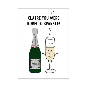 Personalised Prosecco Birthday Card, 2 of 3