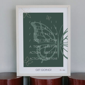 'Action Cures Fear' Contemporary Poster Print, 2 of 2