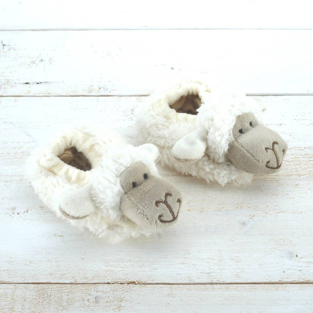 Sheep Baby Slippers 0 Six Months, Gift Boxed, 1 of 3