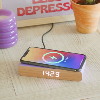 Rise Charge Wireless Charger And Digital Alarm Clock, 7 of 10