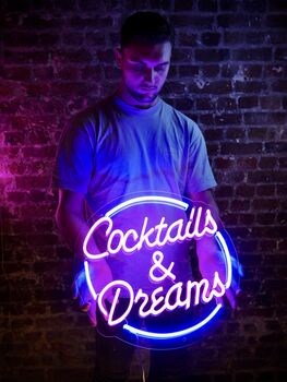 'Cocktails And Dreams' Neon Sign, 3 of 5