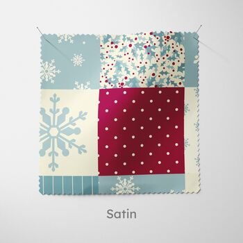 Christmas Blue Patchwork Cushion, 6 of 7