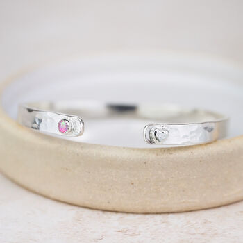 Sterling Silver Birthstone Cuff, 4 of 7