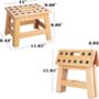 Foldable Wooden Step Stool Portable Stepping Chair, thumbnail 3 of 8