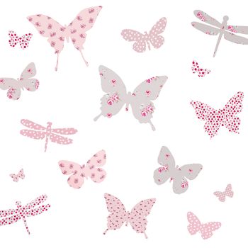 Butterfly Wall Stickers In Dusty Pink And Grey, 2 of 4