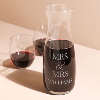 Personalised Couple's Crystal Carafe, 7 of 8