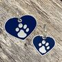 Blue And Silver Heart Enamel Dog Tag, thumbnail 3 of 5