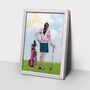 Personalised Womens Golf Print, thumbnail 2 of 10