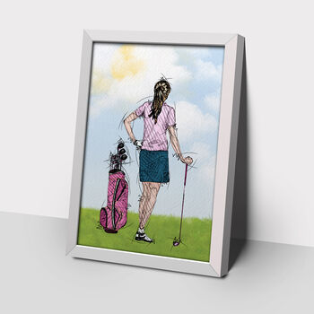 Personalised Womens Golf Print, 2 of 10