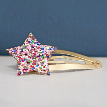 Multi Sequin Star Hair Clasps With Personalised Bag, 2 of 2