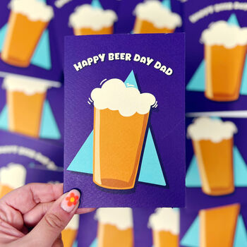 Father's Day Card 'Happy Beer Day Dad', 3 of 5