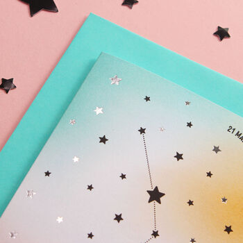 Aries Star Sign Constellation Birthday Card, 6 of 7