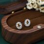 Sterling Silver Genuine Citrine Crystal Stud Earrings, thumbnail 4 of 11