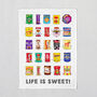 'Life Is Sweet' Tea Towel, thumbnail 2 of 2