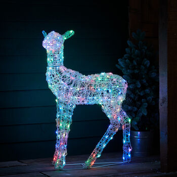 Twinkly Smart LED Outdoor Acrylic Christmas Doe Figure, 5 of 12