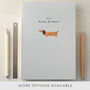 Personalised Dachshund A5 Cloth Bound Notebook, thumbnail 1 of 7