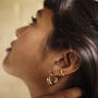 Non Tarnish Chunky Hoop Earrings With Colourful Gems, thumbnail 3 of 9